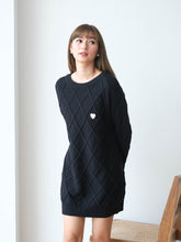 Load image into Gallery viewer, Ainsley sweater dress black
