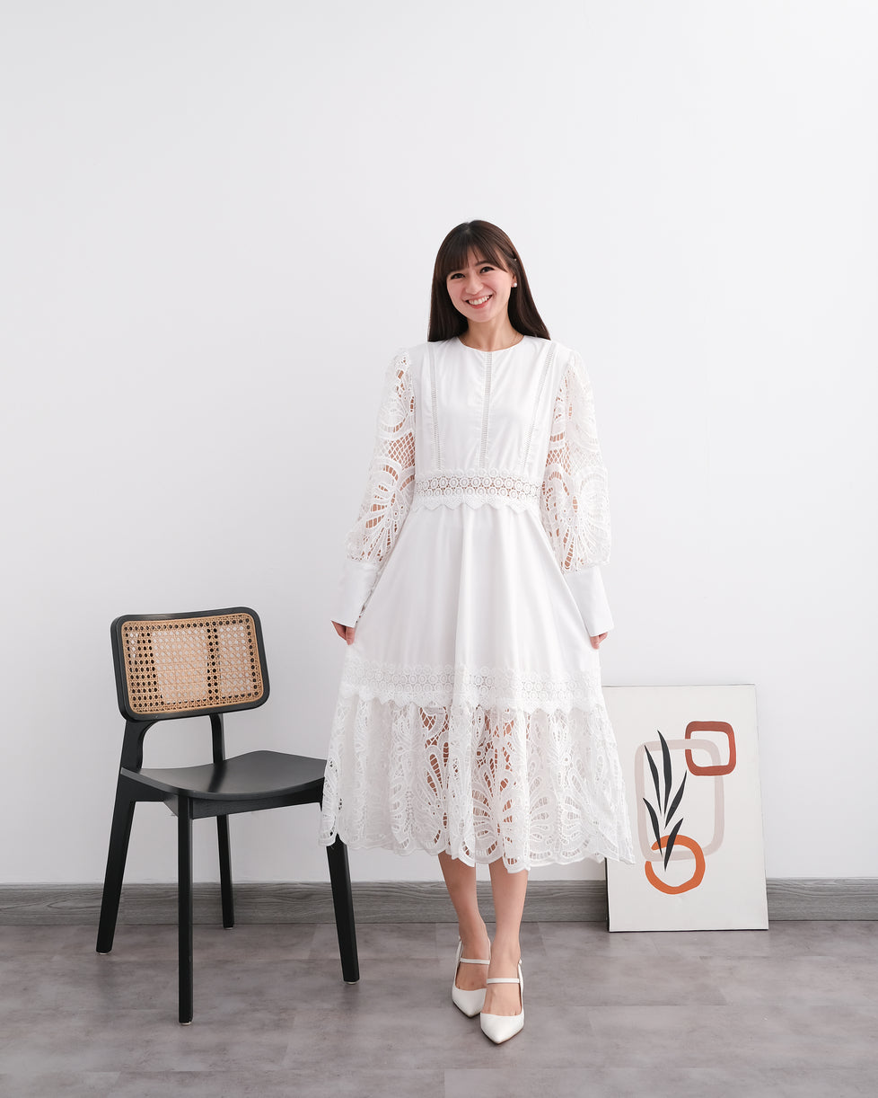 Estelle Dress White