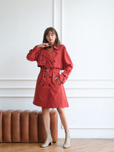 Load image into Gallery viewer, Eloise Trench Coat Red
