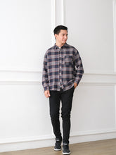 Load image into Gallery viewer, Liam Checkered Shirt Navy
